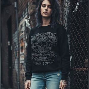 Rare Zara studded pirate scorpion sweatshirt size S